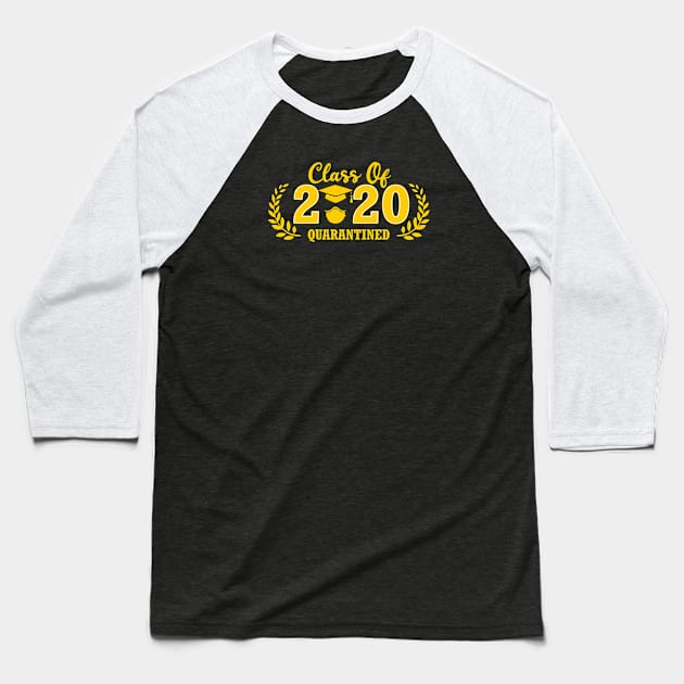 Graduation class of 2020 quarantined corona covid19 staycation Baseball T-Shirt by Typography Dose